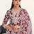 women floral printed regular kurta with trousers & with dupatta