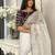 White women embellished embroidered saree