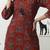 women ethnic motifs printed regular cotton blend kurta with trousers