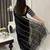 Black striped silk blend saree