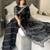 Black striped silk blend saree