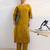 women ethnic motifs printed regular kurta with trousers
