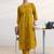 women ethnic motifs printed regular kurta with trousers
