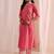 women ethnic motifs printed regular kurta with trousers & with dupatta