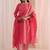 women ethnic motifs printed regular kurta with trousers & with dupatta