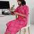 women ethnic motifs printed pleated kurta with trousers