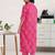 women ethnic motifs printed pleated kurta with trousers