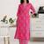 women ethnic motifs printed pleated kurta with trousers