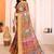 Orange kalamkari zari silk cotton designer saree