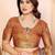 Orange kalamkari zari silk cotton designer saree