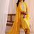 women ethnic motifs printed regular kurta with trousers & with dupatta
