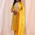 women ethnic motifs printed regular kurta with trousers & with dupatta