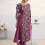 libas pink floral printed cotton blend a-line kurta set