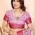 Pink floral zari silk cotton designer saree