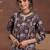 floral printed notch neck straight kurta with trousers