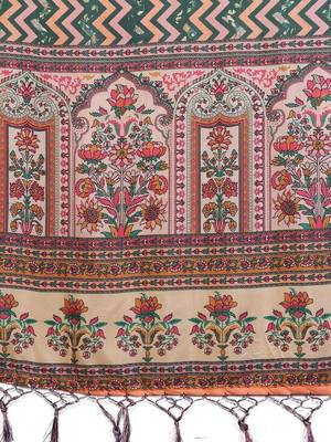 Green kalamkari zari silk cotton designer saree 4
