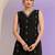 libas black woven design a-line kurta set