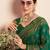 Green floral zari poly georgette saree