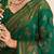 Green floral zari poly georgette saree