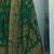 Green floral zari poly georgette saree