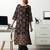 women ethnic motifs printed regular cotton blend kurta with trousers