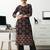 women ethnic motifs printed regular cotton blend kurta with trousers