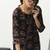 women ethnic motifs printed regular cotton blend kurta with trousers