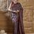 Black ethnic motifs silk blend bagru saree