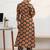 libas black ajrakh print a-line kurta set