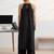 libas black woven design halter-neck straight kurta set