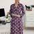 women ethnic motifs printed regular kurta with trousers