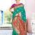 Green green ethnic motifs woven design art silk banarasi saree