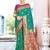 Green green ethnic motifs woven design art silk banarasi saree