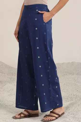 women ethnic motifs printed regular kurta with palazzos