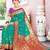 Green green ethnic motifs woven design art silk banarasi saree