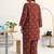 women ethnic motifs printed regular cotton blend kurta with palazzos