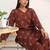 women ethnic motifs printed regular cotton blend kurta with palazzos