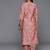 floral printed notch neck straight kurta with salwar