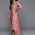 floral printed notch neck straight kurta with salwar