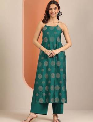 women printed regular kurta with palazzos 1