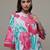 white floral printed cotton straight kurta set