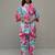 white floral printed cotton straight kurta set