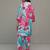 white floral printed cotton straight kurta set