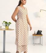 women printed regular kurta with palazzos
