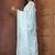 Blue floral organza saree with blouse