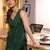 libas green woven design straight kurta set