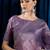 Lavender beads and stones saree with matching blouse