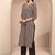 women ethnic motifs printed regular kurta with trousers & with dupatta