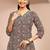 women ethnic motifs printed regular kurta with trousers & with dupatta