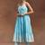 women ethnic motifs embroidered tiered thread work kurta with trousers